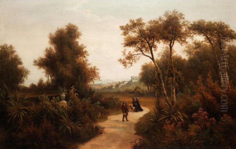 Near Athens Oil Painting by J. Borger