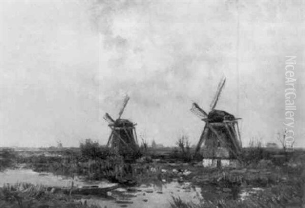 Molen Bij Elshout Oil Painting by Willem Cornelis Rip