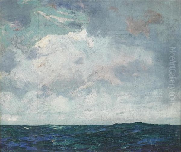 Gathering Storm In The South Seas, Tahiti Oil Painting by William Frederick Ritschel