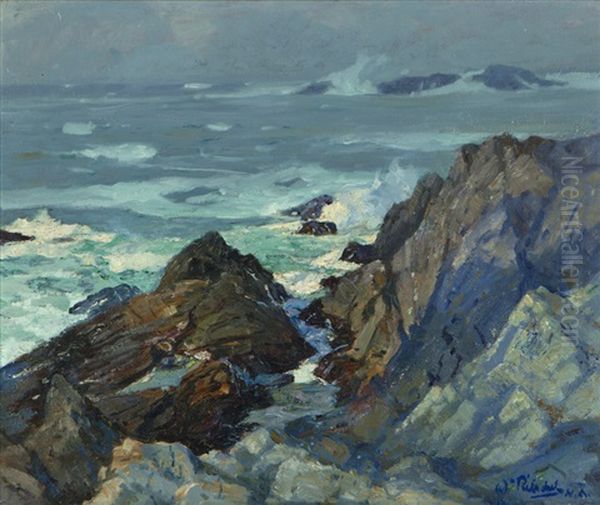Eventide, Carmel Seascape Oil Painting by William Frederick Ritschel