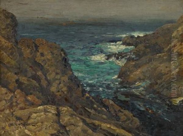 Misty Morning Monterey Oil Painting by William Frederick Ritschel