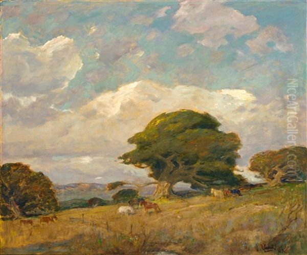 Carmel Valley Oil Painting by William Frederick Ritschel