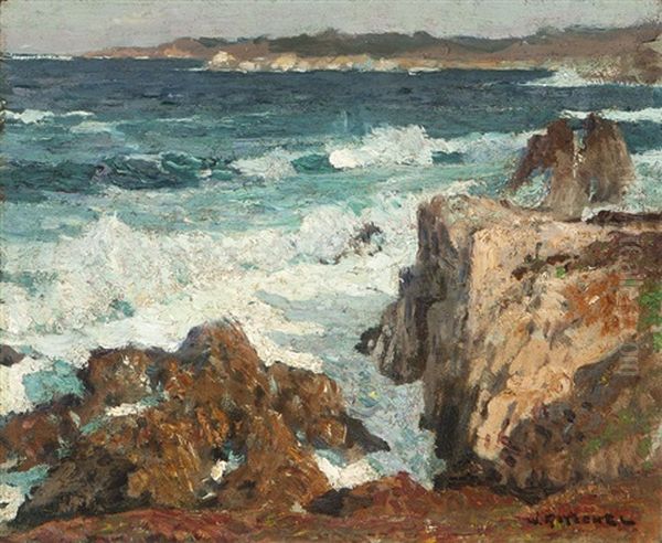 A Morning On California Coast Oil Painting by William Frederick Ritschel