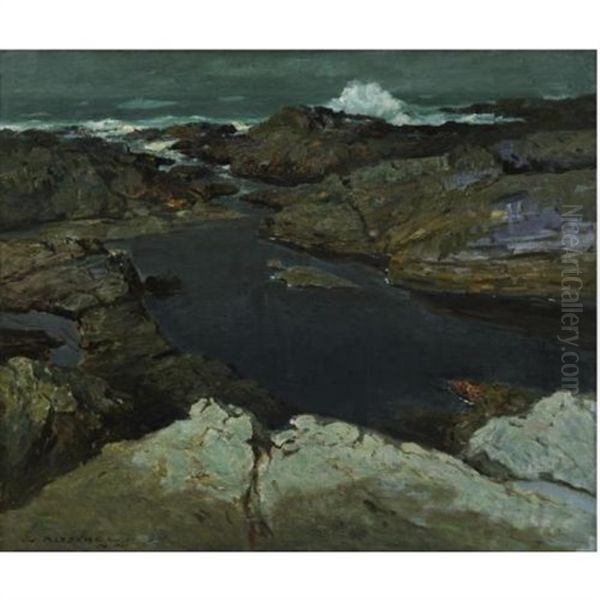 Tidal Pool, Carmel (seascape) Oil Painting by William Frederick Ritschel