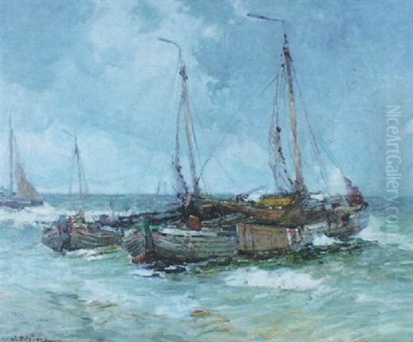 Return Of The Fleet Oil Painting by William Frederick Ritschel
