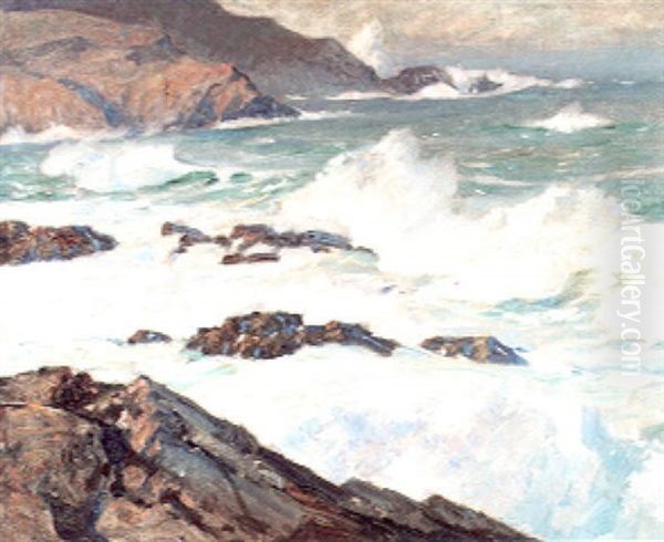 Song Of The Sea - Pacific Oil Painting by William Frederick Ritschel