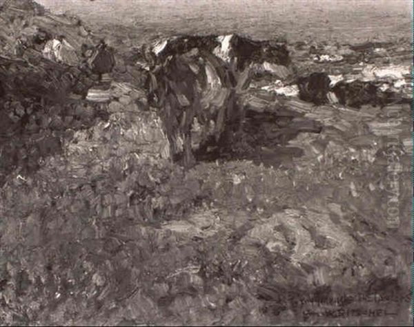 Cows Near The Shore Oil Painting by William Frederick Ritschel