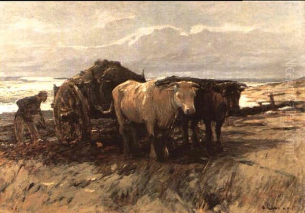 Kelp Gathering, Maine Oil Painting by William Frederick Ritschel