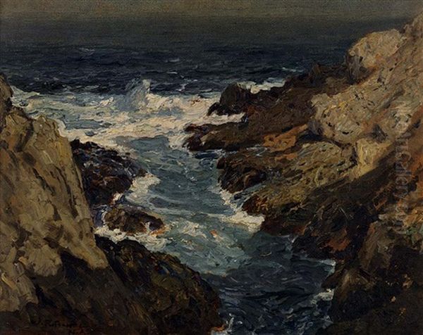Inrush Of The Tide Oil Painting by William Frederick Ritschel
