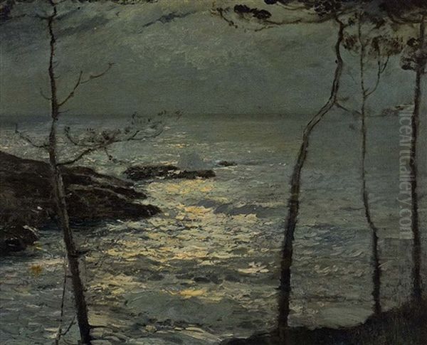 Moonlit Sea Oil Painting by William Frederick Ritschel