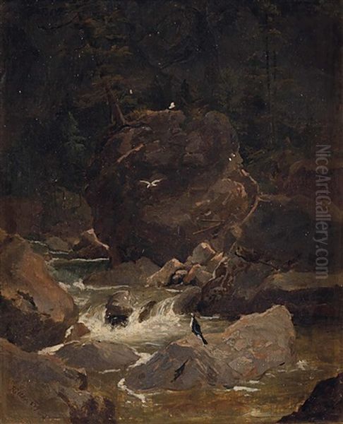 Am Waldbach Oil Painting by Eduard Ritter