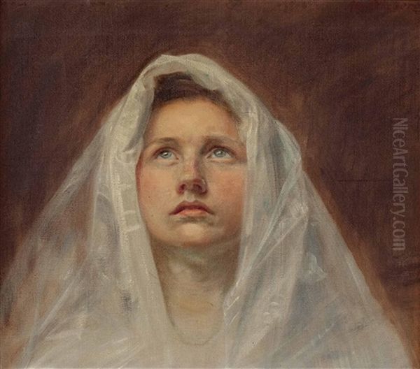 Bildnis Eines Madchens Als Seherin Oil Painting by Albert Ritzberger