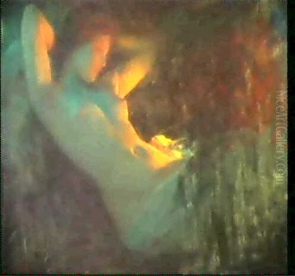 Weiblicher Akt Oil Painting by Albert Ritzberger