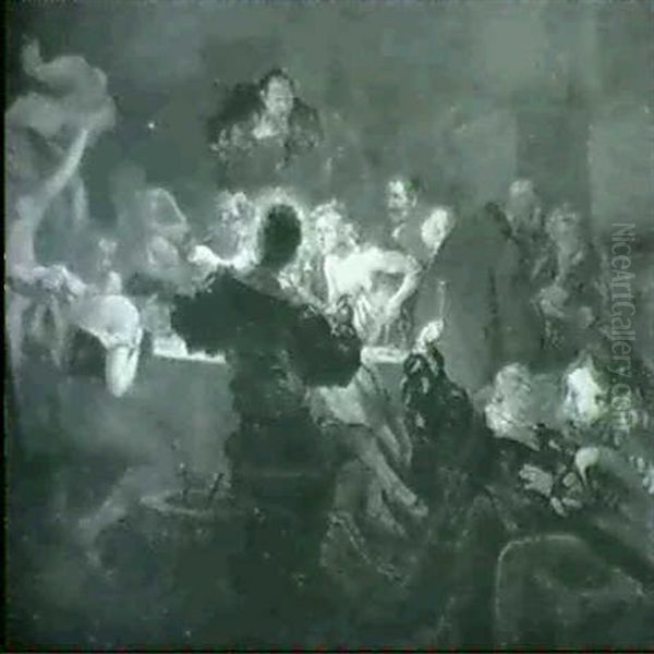 Das Gelage Oil Painting by Albert Ritzberger