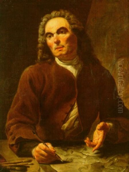 Autoportrait De L'artiste Oil Painting by Antoine Rivalz