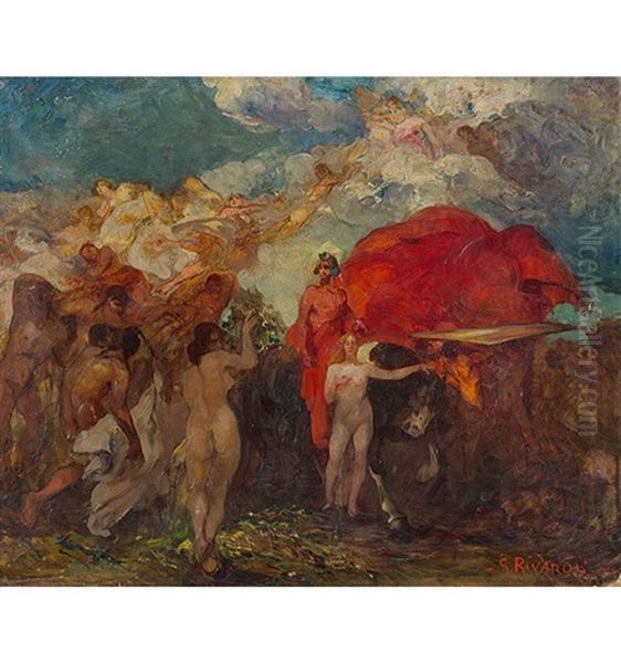 Mythologische Szene Oil Painting by Giuseppe Rivaroli