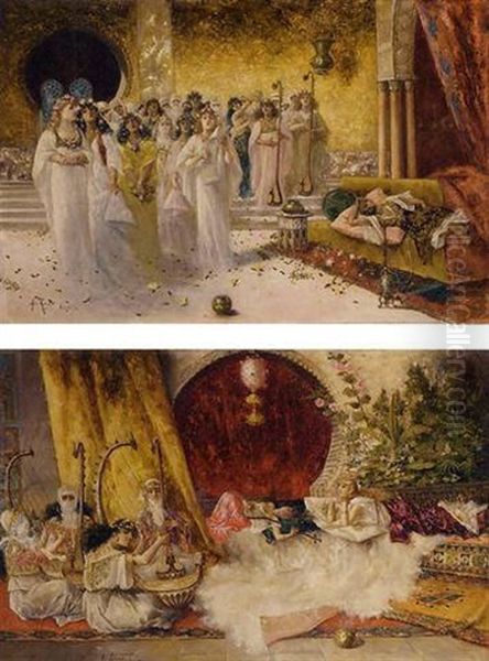 The Harem Seranade Oil Painting by Antonio Rivas