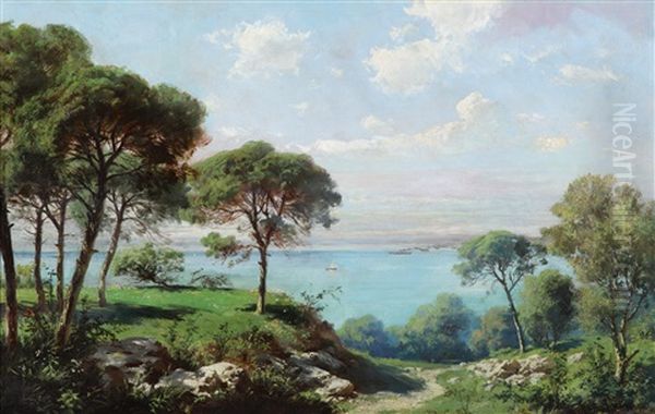 Peyzaj Oil Painting by Hoca Ali Riza