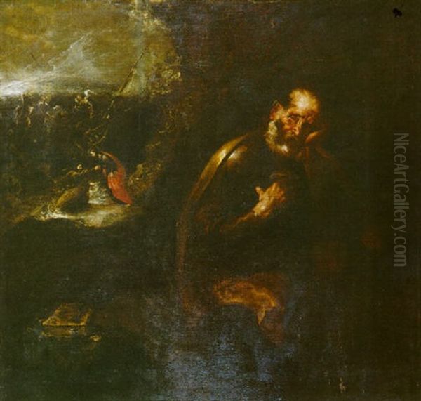 Saint Pierre Repentant Oil Painting by Fray Juan Andres Rizi de Guevara