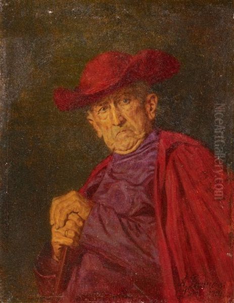 Kardinal Oil Painting by Alexander Rizzoni