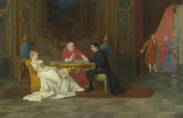 Das Schachspiel Oil Painting by Alexander Rizzoni