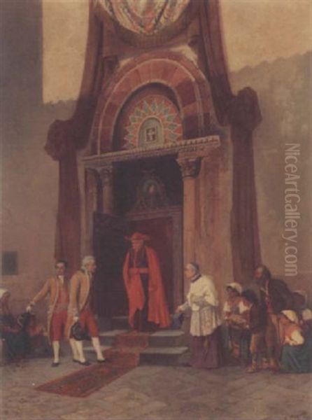The Cardinal's Visit Oil Painting by Alexander Rizzoni