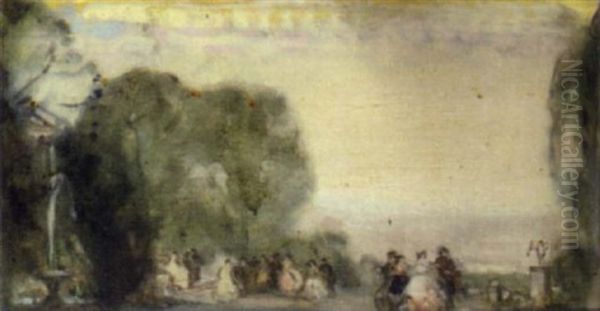 In The Garden Oil Painting by William George Robb