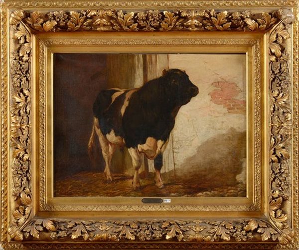 Le Taureau Oil Painting by Louis Marie Dominique Romain Robbe