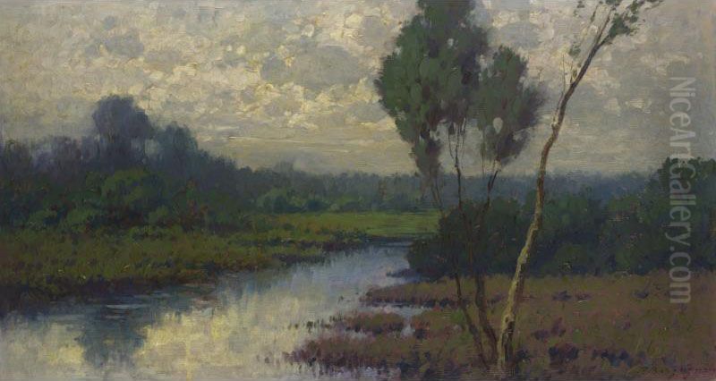 Paesaggio Oil Painting by Romeo Borgognoni