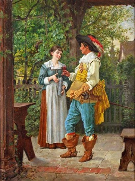 Sur Le Depart Oil Painting by Emile Robellaz