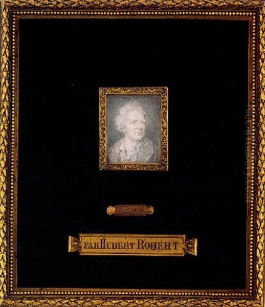 Portrait De Antoine Gluck Oil Painting by Hubert Robert