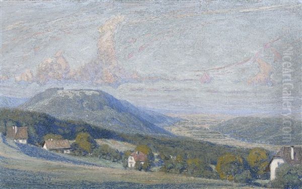 D'evilard A Soleure Oil Painting by Jean Philippe Edouard Robert