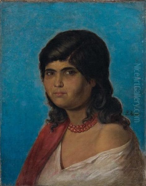 Portrait D'italienne Oil Painting by Leopold-Louis Robert