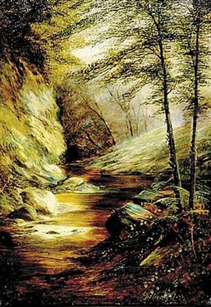 In Ecclesbourne Glen Oil Painting by Lancelot Roberts