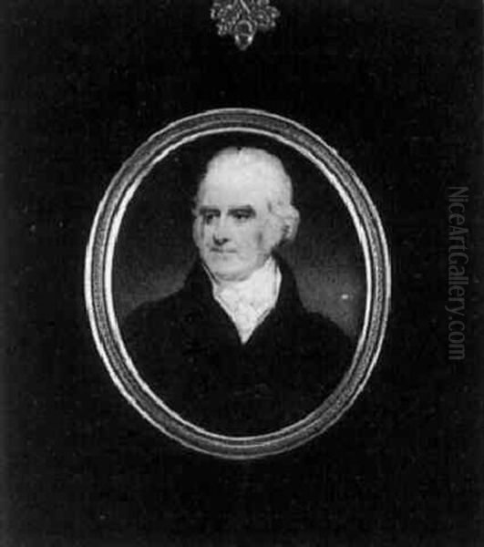 An Elderly Gentleman In Blue Coat, White Waistcoat Oil Painting by Andrew Robertson