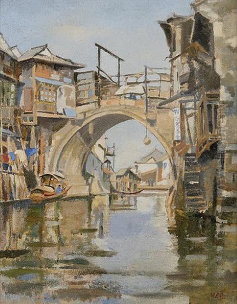 Cheng Meng, Kashing, China Oil Painting by Robert Cecil Robertson