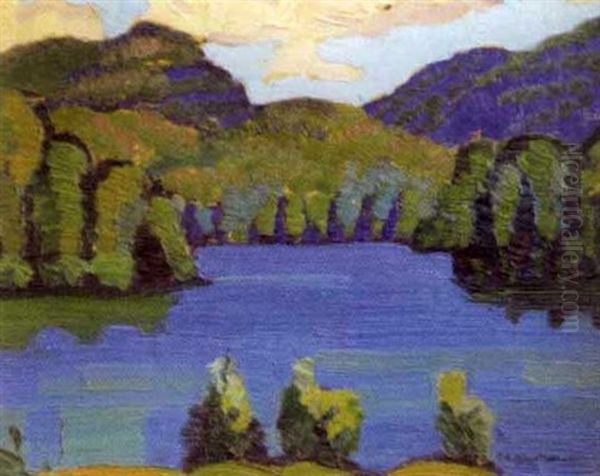 Lake Manitou Oil Painting by Sarah Margaret A. Robertson