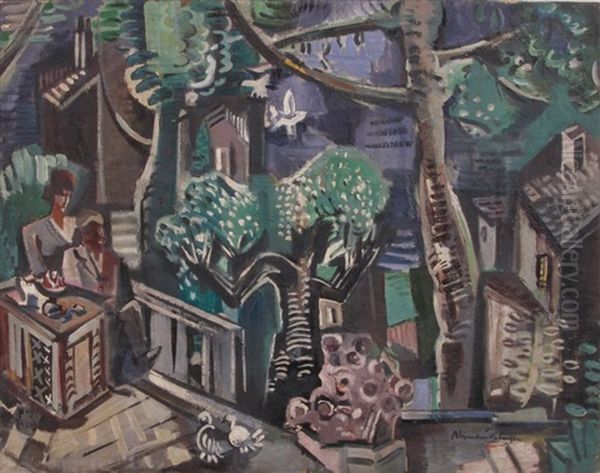 Terrasse Sur Les Hauteurs Oil Painting by Alexander Robinson