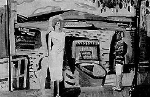 Lac Lugano Oil Painting by Alexander Robinson