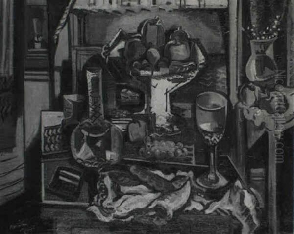 The Table In Front Of The Window Oil Painting by Alexander Robinson