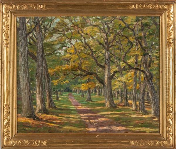 Wooded Path Oil Painting by Theodore Robinson