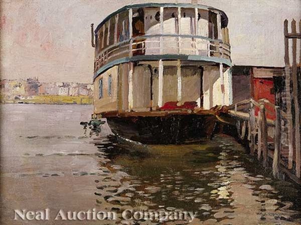 Biloxi Ferry Oil Painting by William S. Robinson