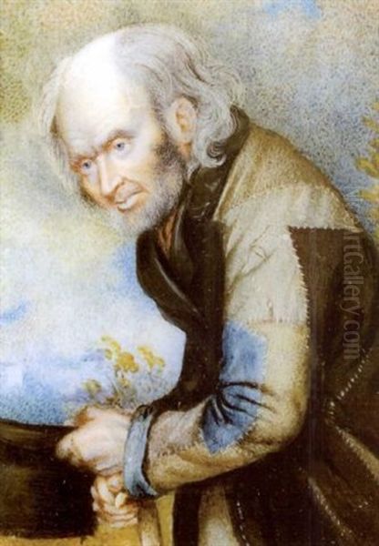 Study Of A Beggar Oil Painting by Sampson Towgood Roch