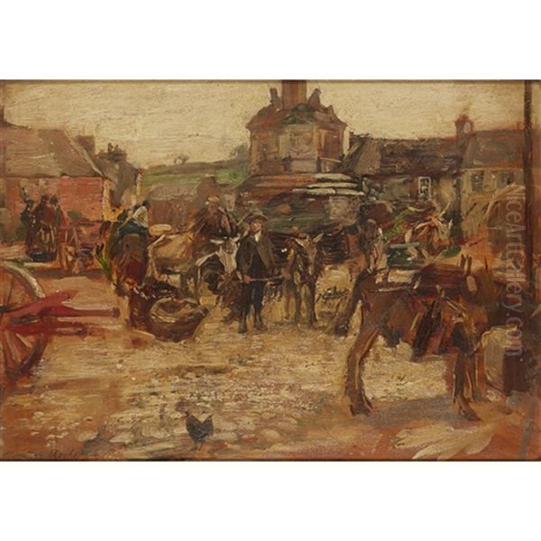 Irish Fair Oil Painting by Alexander Ignatius Roche