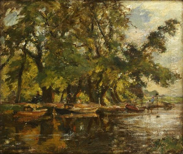 Summer On The River Oil Painting by Alexander Ignatius Roche