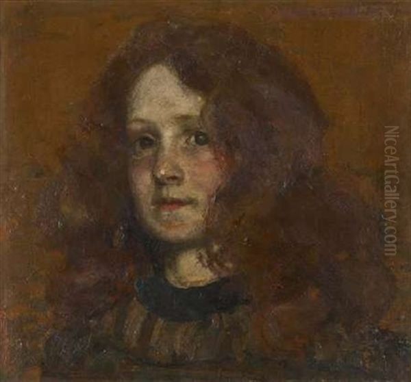 A Girl With Red Hair (study) Oil Painting by Alexander Ignatius Roche