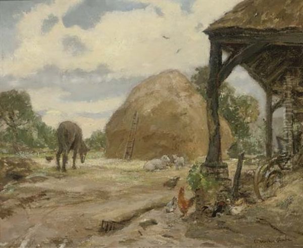 Crofter's Steading Oil Painting by Alexander Ignatius Roche