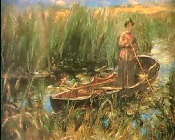 In The Rushes Oil Painting by Alexander Ignatius Roche