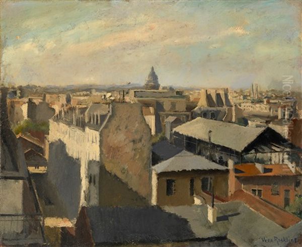 View From The Artist's Studio Oil Painting by Vera Rockline