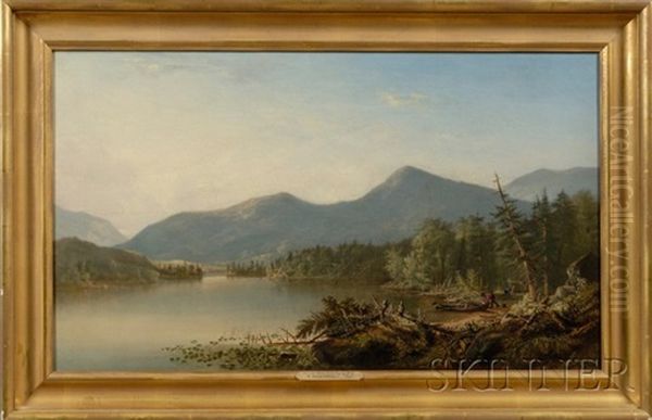 Schroon Lake, Essex County, New York Oil Painting by Augustus Rockwell